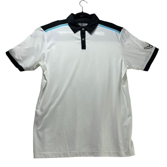 CALLAWAY Mens Short Sleeve Performance Polo Shirt Color-block Size L - Picture 2 of 8